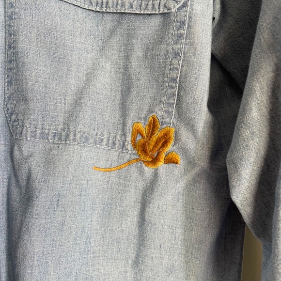 LAUREN RALPH LAUREN Cotton Chambray Shirt Large - Picture 4 of 7